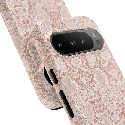 Luxe Lace in Brown - Tough Phone Case