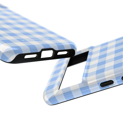 Gingham in Blue - Tough Phone Case