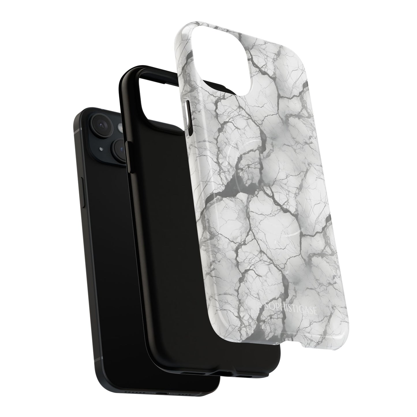 Marble Opulence in Charcoal Grey - Magsafe Case