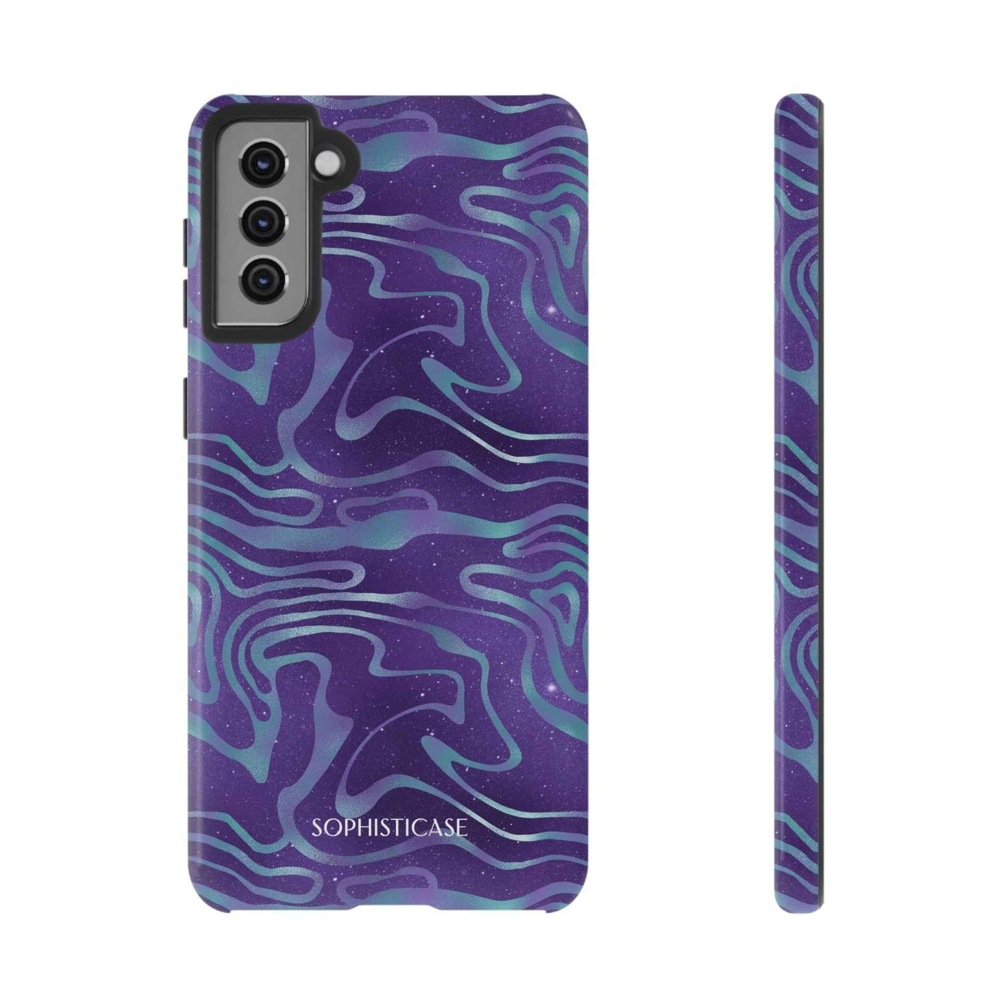 Cosmic Zebra in Blue & Purple - iPhone Case, Samsung Galaxy Case, Google Pixel Case