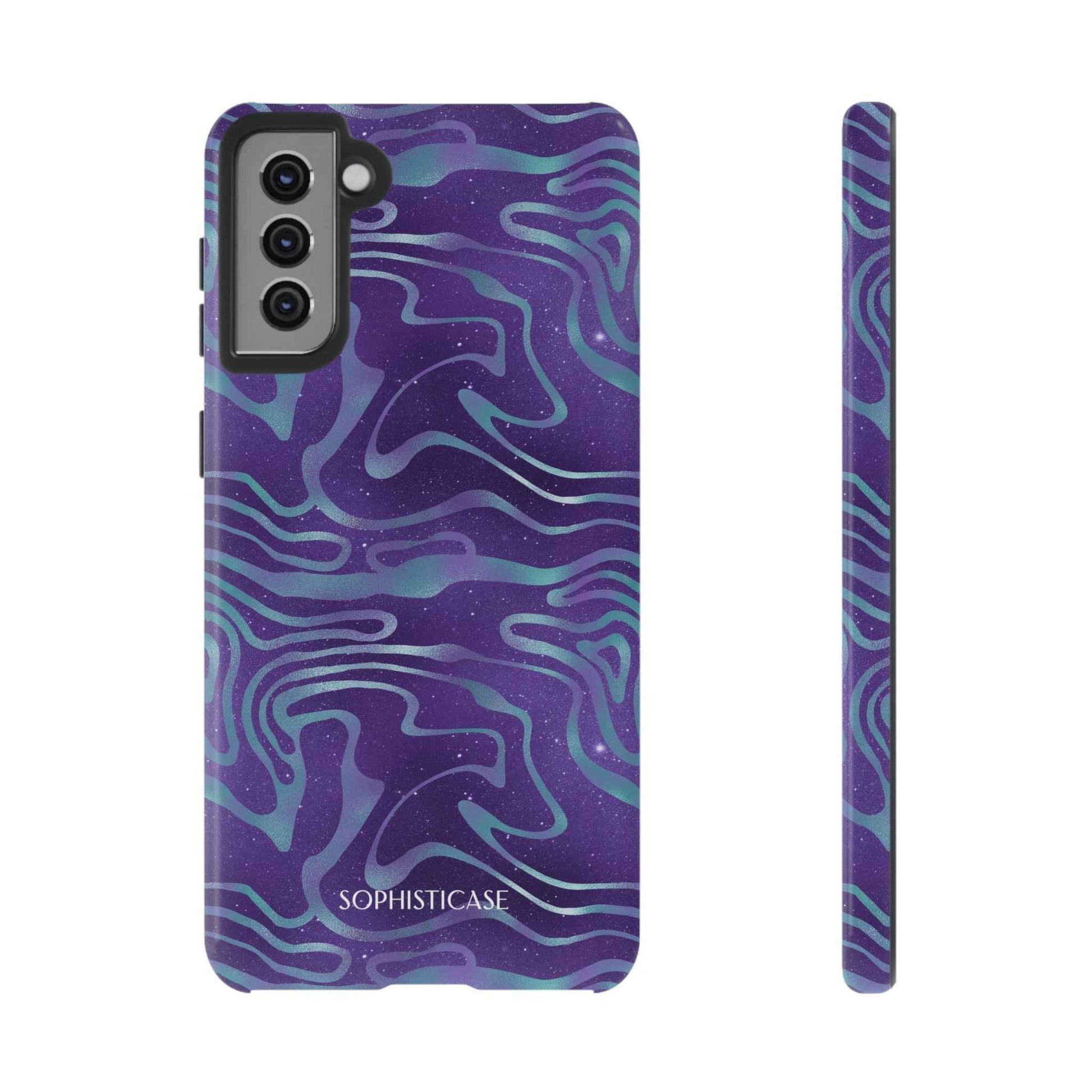 Cosmic Zebra in Blue & Purple - iPhone Case, Samsung Galaxy Case, Google Pixel Case