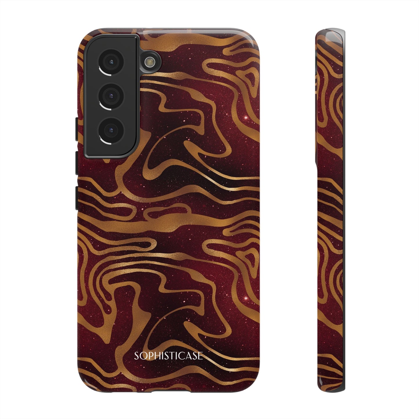 Cosmic Gold in Red - iPhone Case, Samsung Galaxy Case, Google Pixel Case