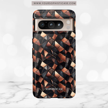 Rose' Runway in Noir Mosaic - Tough Phone Case