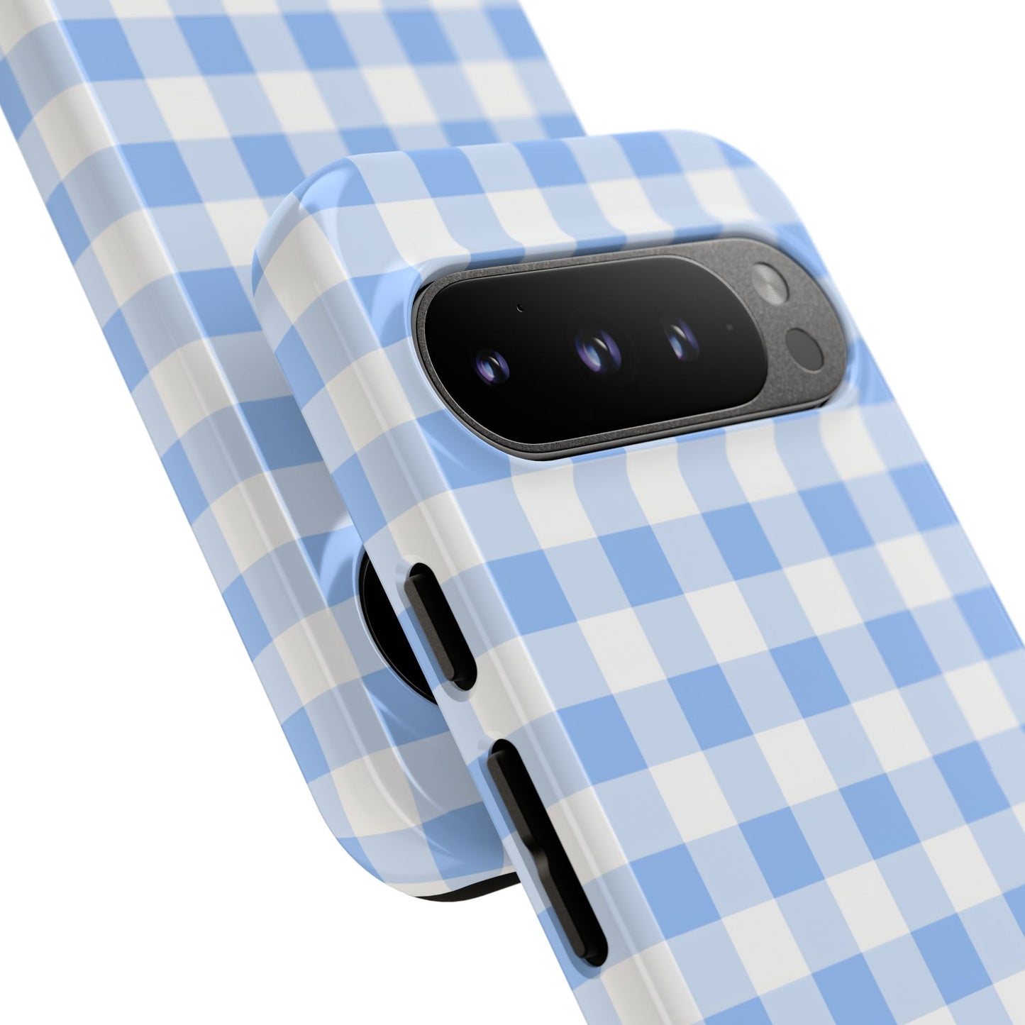 Gingham in Blue - iPhone Case, Samsung Galaxy Case, Google Pixel Case