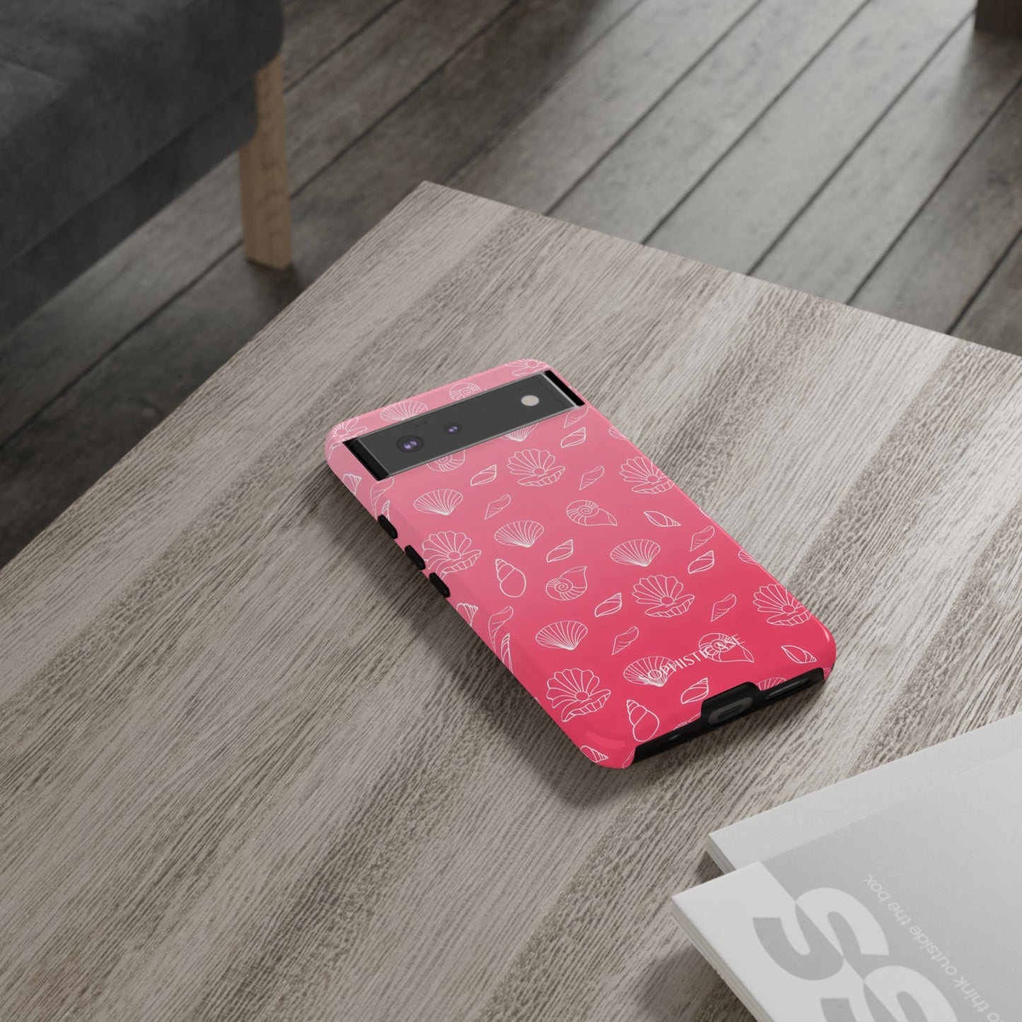 Seashell Society in Sunset Pink - iPhone Case, Samsung Galaxy Case, Google Pixel Case