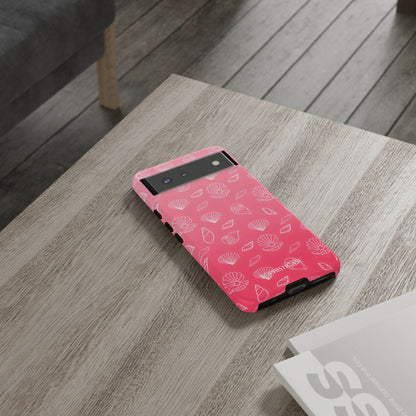 Seashell Society in Sunset Pink - iPhone Case, Samsung Galaxy Case, Google Pixel Case