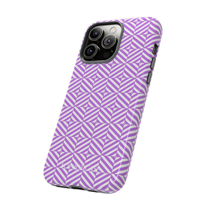 Illusions in Purple - Dual Layer Shockproof Phone Case for iPhone, Google Pixel and Samsung Galaxy