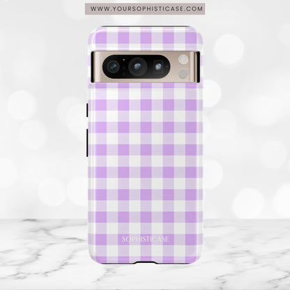 Gingham in Purple - iPhone Case, Samsung Galaxy Case, Google Pixel Case