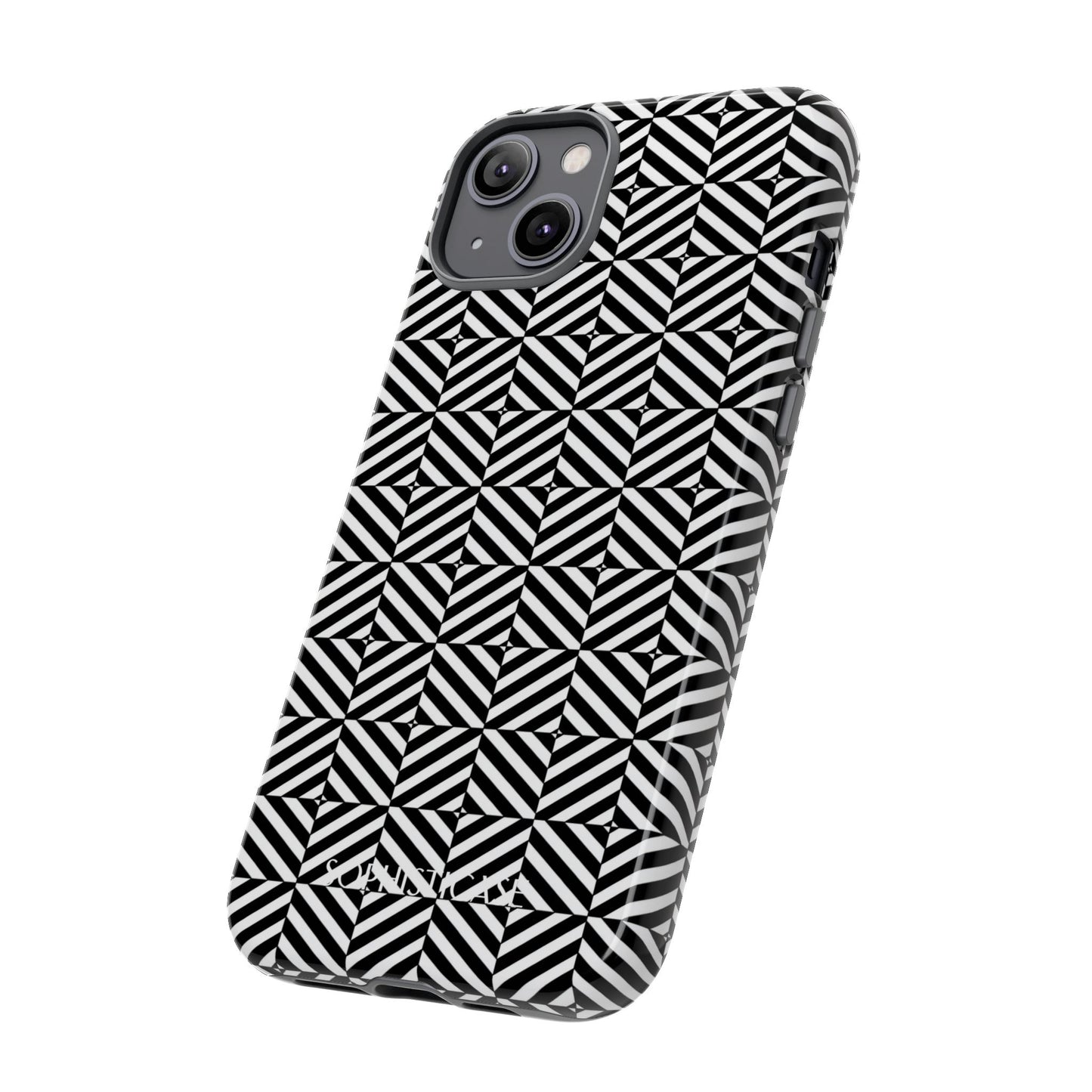 Illusions in Black - iPhone Case