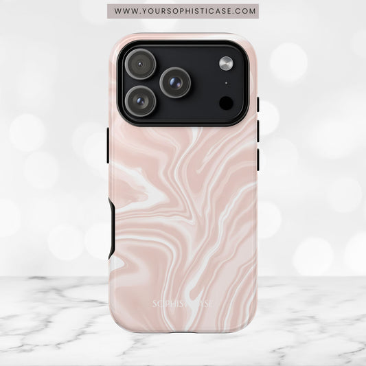Liquid Dreams in Neutral Beige - iPhone Case