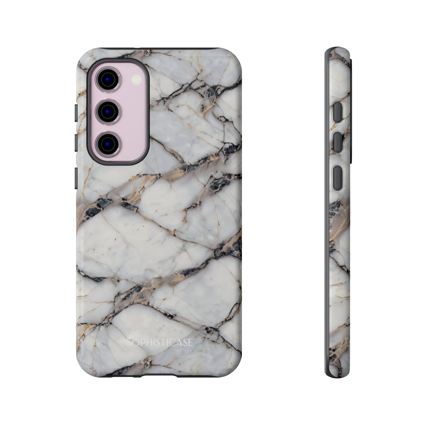 Marble Opulence in Cracked Beige - iPhone Case, Samsung Galaxy Case, Google Pixel Case