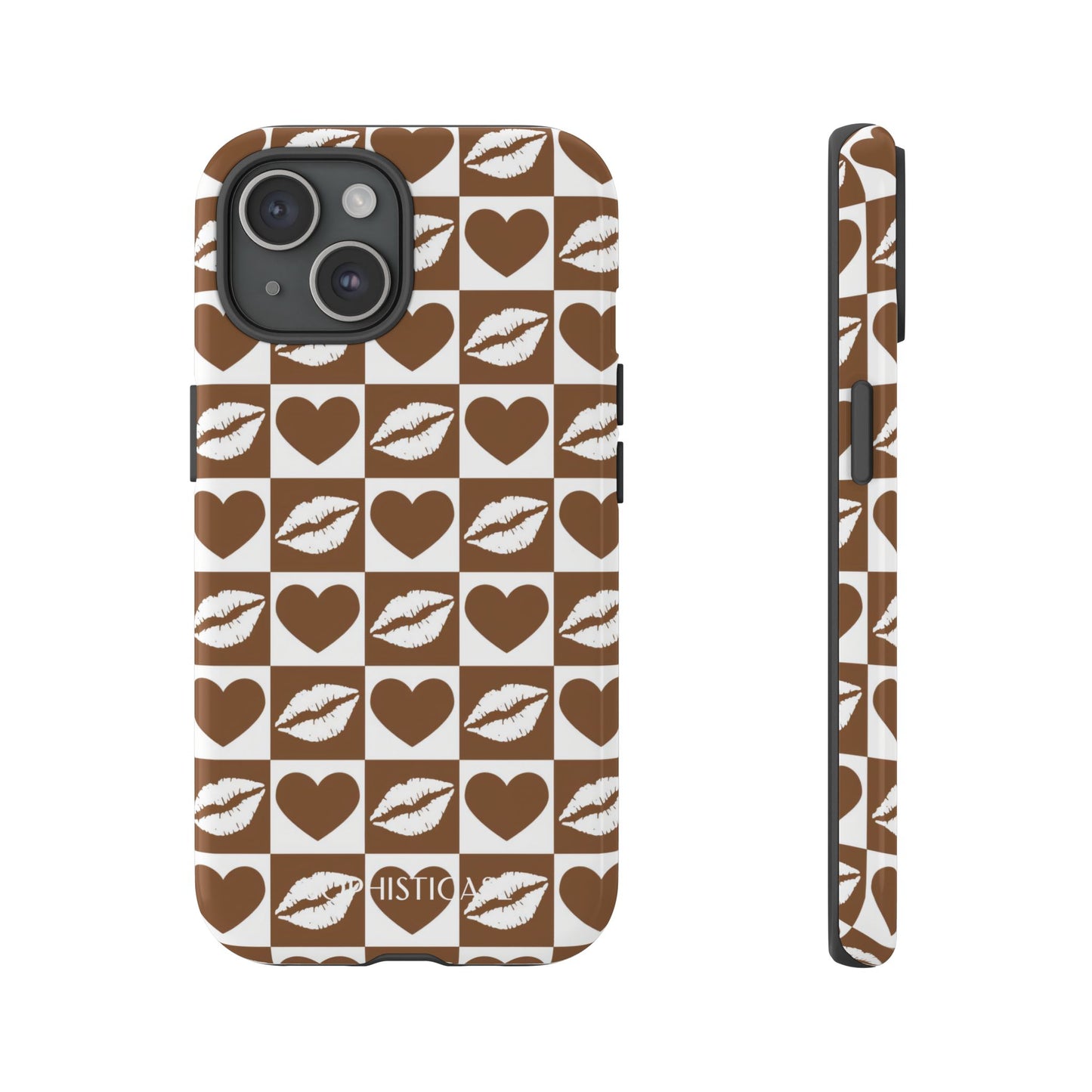 Belle Amie in Deep Brown - Galentines Release - Shockproof Phone Case for iPhone, Samsung Galaxy and Google Pixel