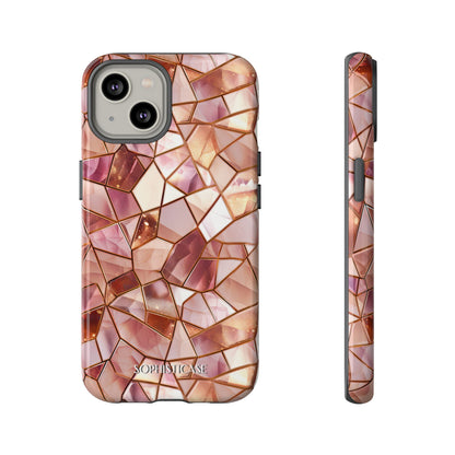 Rose' Runway in Champagne Mosaic - Tough Phone Case