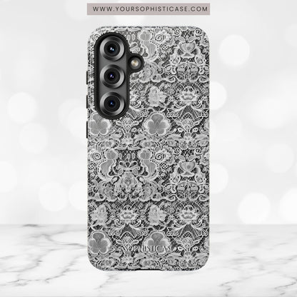 Luxe Lace in Black - Tough Phone Case