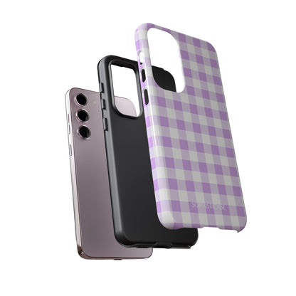 Gingham in Purple - iPhone Case, Samsung Galaxy Case, Google Pixel Case