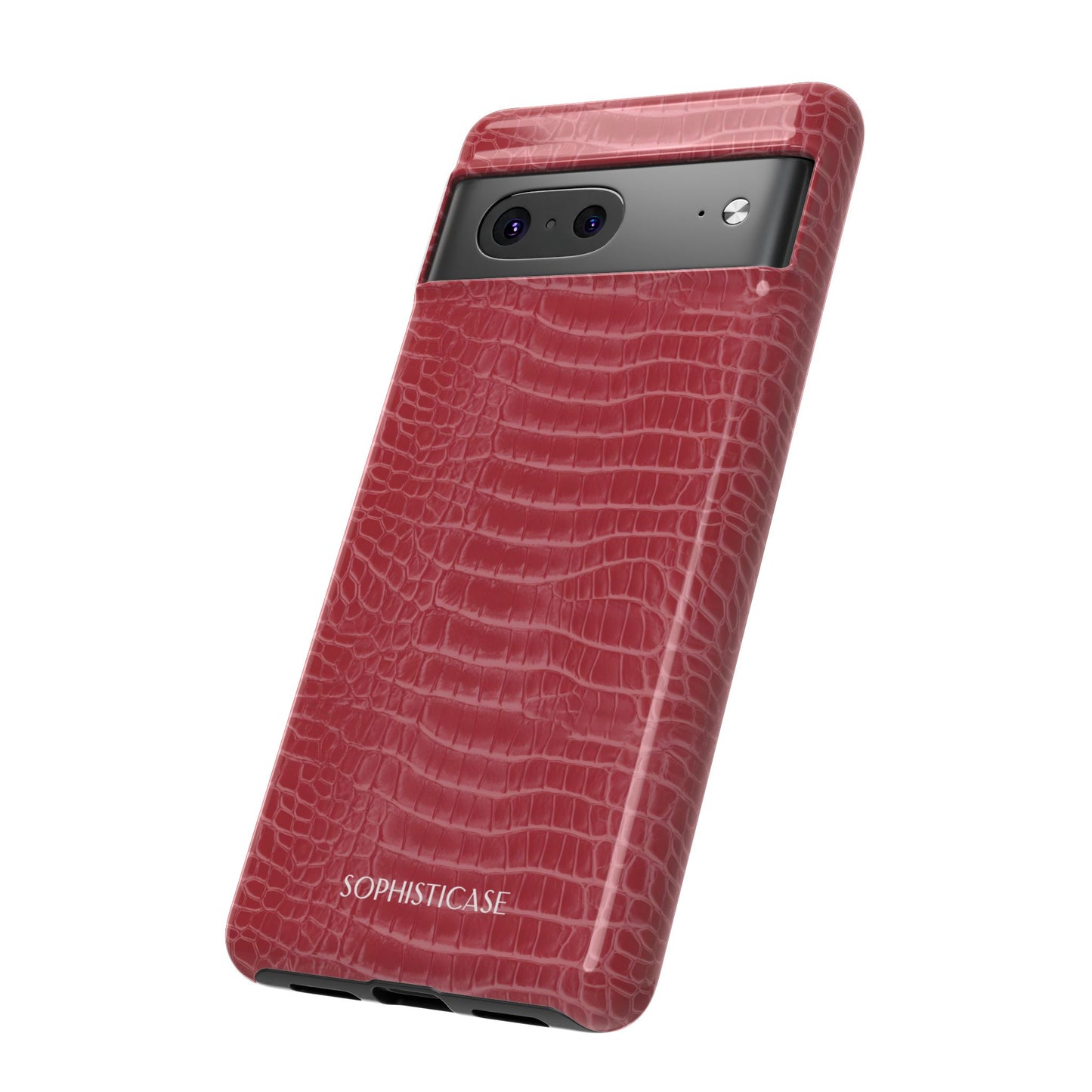 Luxe Leather in Cherry Red - iPhone Case, Samsung Galaxy Case, Google Pixel Case