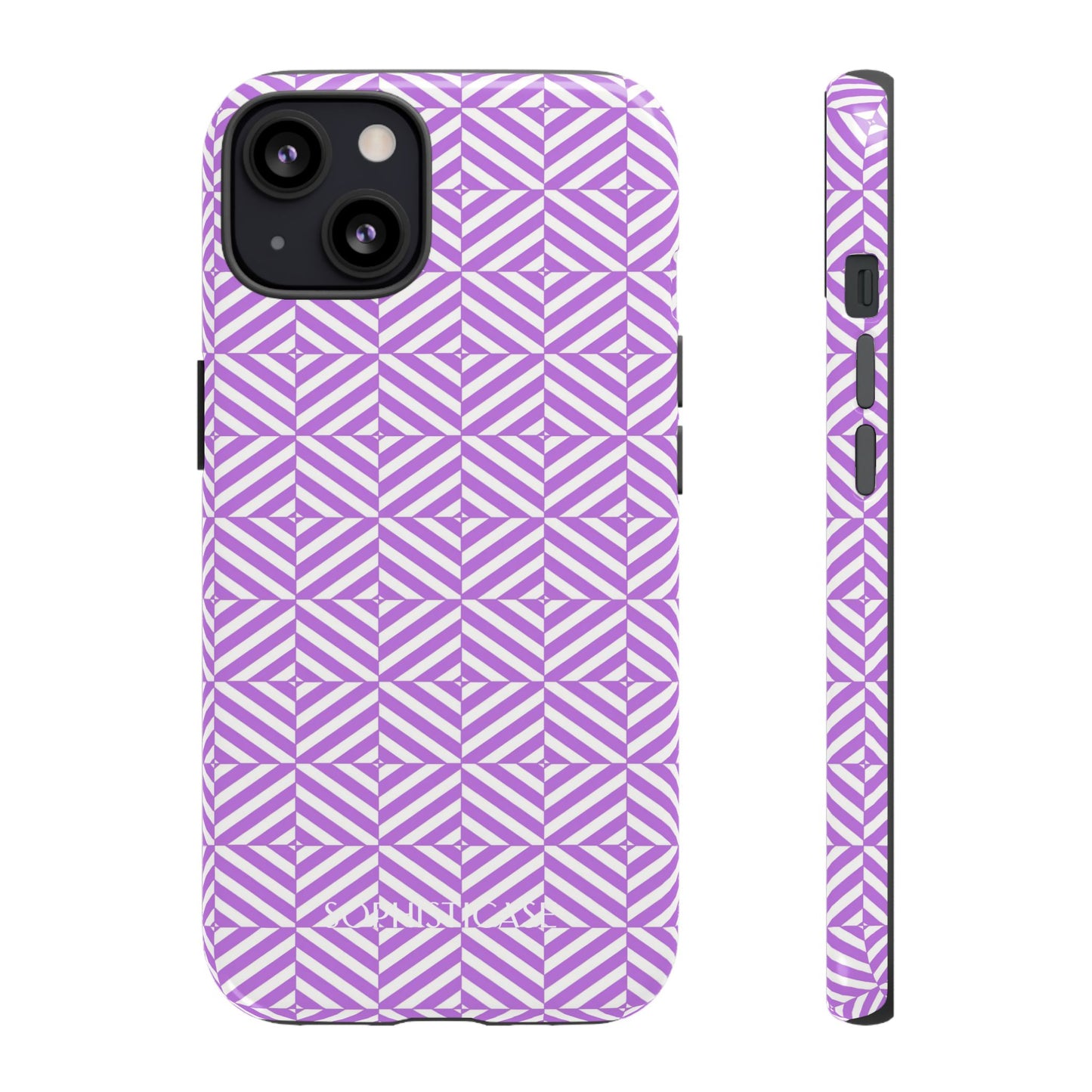 Illusions in Purple - Protective Phone Case for iPhone