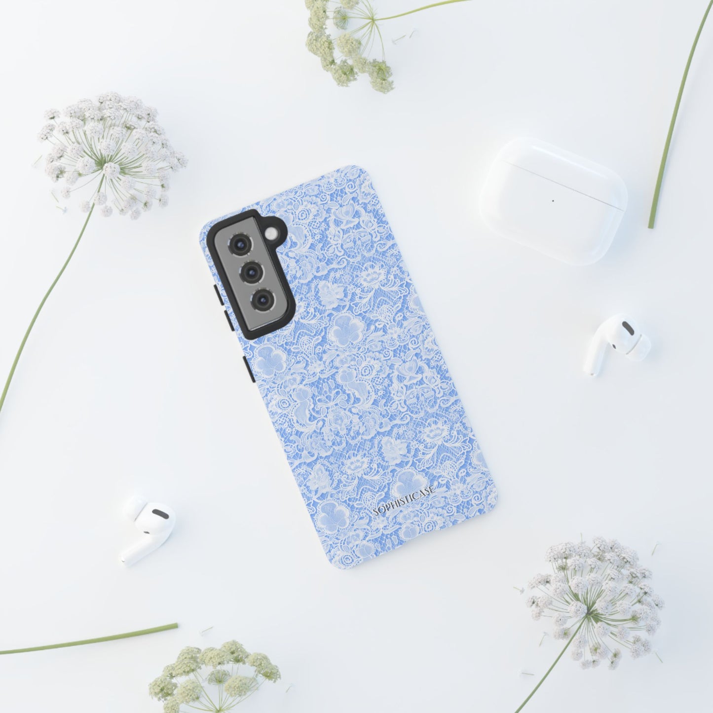 Luxe Lace in Blue - iPhone Case, Samsung Galaxy Case, Google Pixel Case