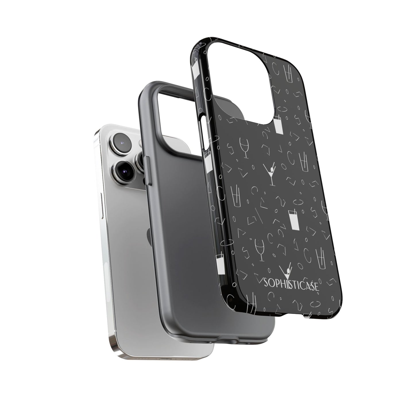 Cocktail Hour in Black - iPhone Case
