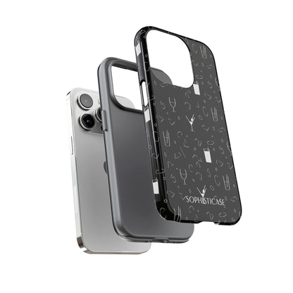 Cocktail Hour in Black - iPhone Case