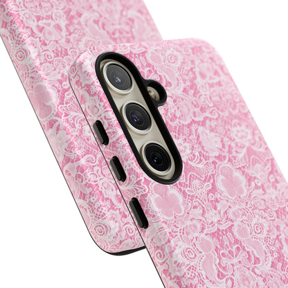 Luxe Lace in Pink - Tough Phone Case