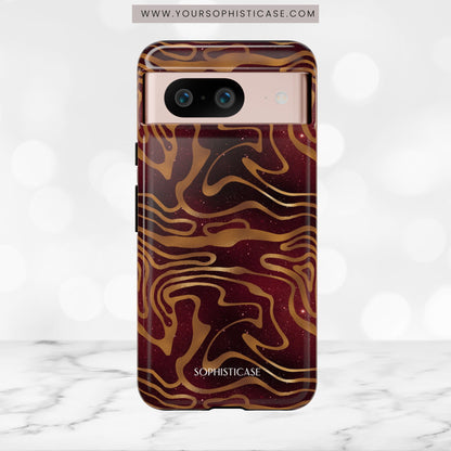 Cosmic Gold in Red - iPhone Case, Samsung Galaxy Case, Google Pixel Case
