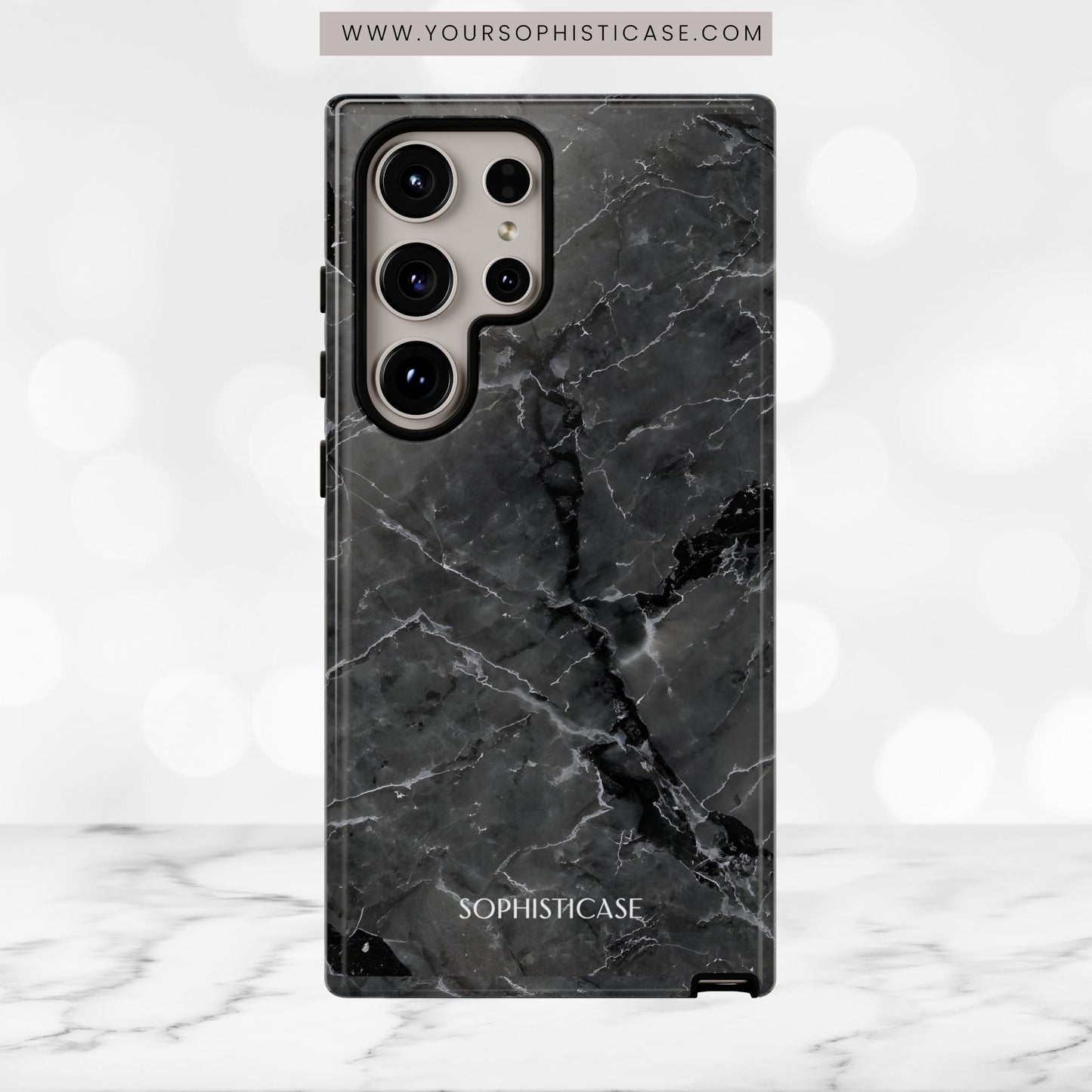 Marble Opulence in Black - iPhone Case, Samsung Galaxy Case, Google Pixel Case