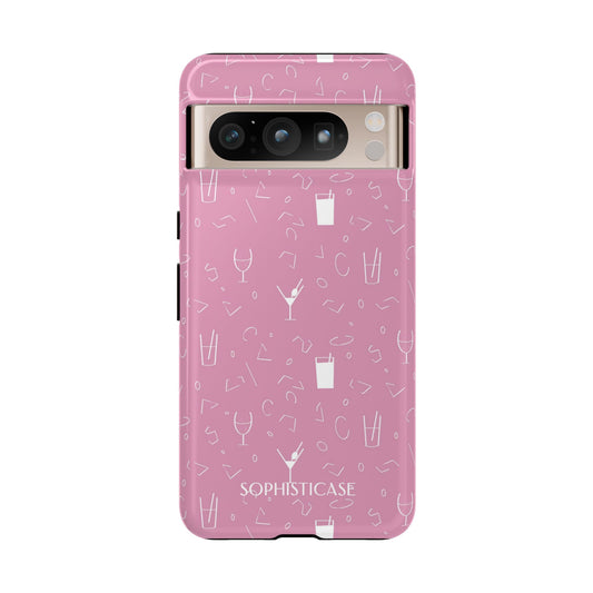 Cocktail Hour in Pink - Protective Phone Case for Google Pixel