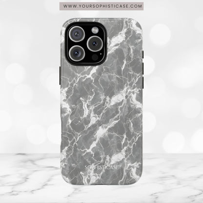 Marble Crush in Charcoal Grey - Tough Phone Case