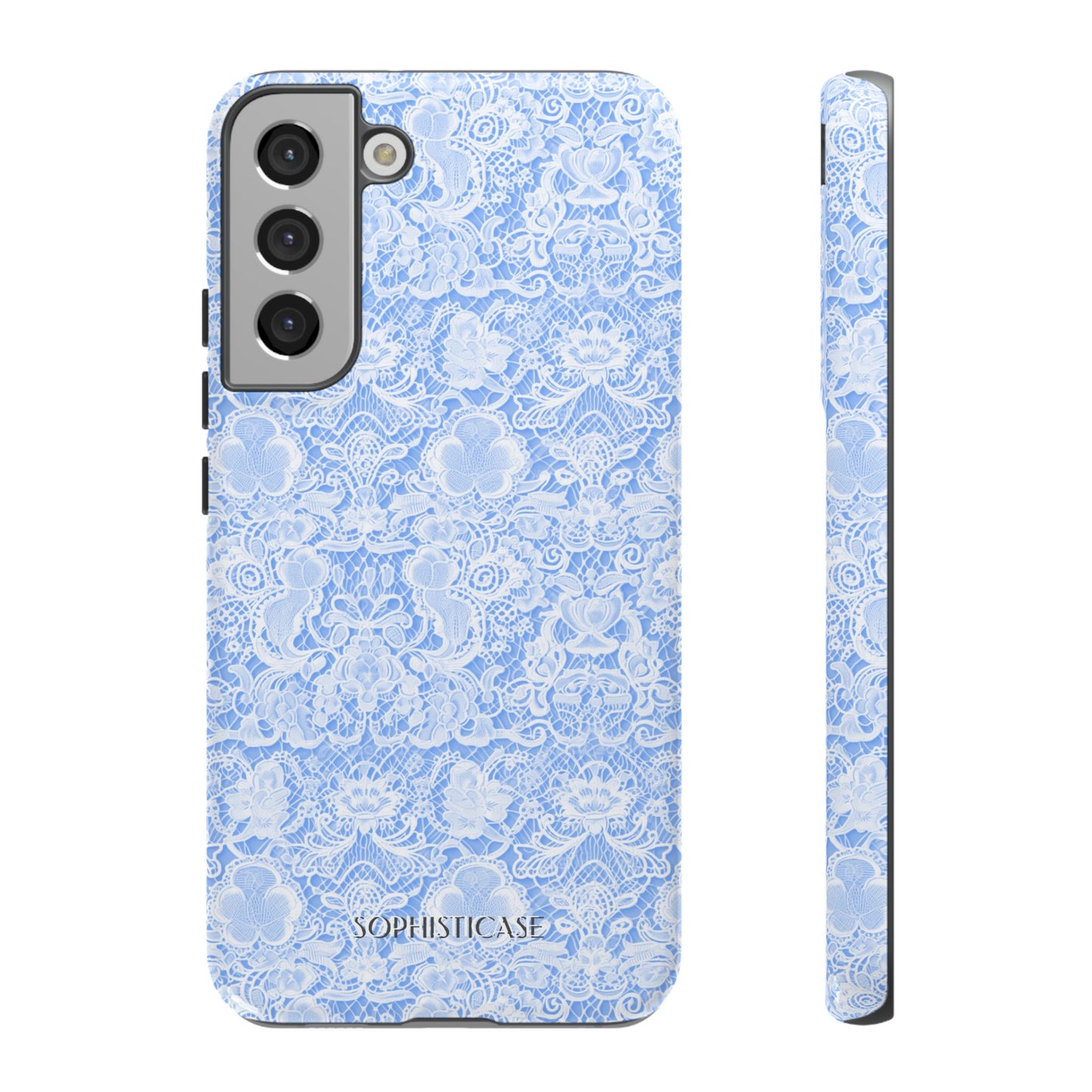Luxe Lace in Blue - Tough Phone Case