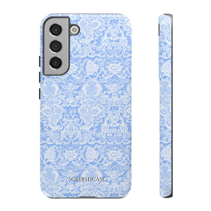 Luxe Lace in Blue - Tough Phone Case