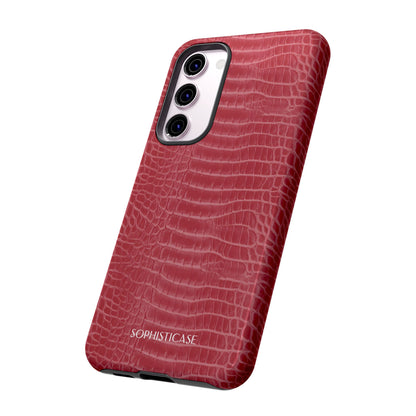 Luxe Leather in Cherry Red - iPhone Case, Samsung Galaxy Case, Google Pixel Case