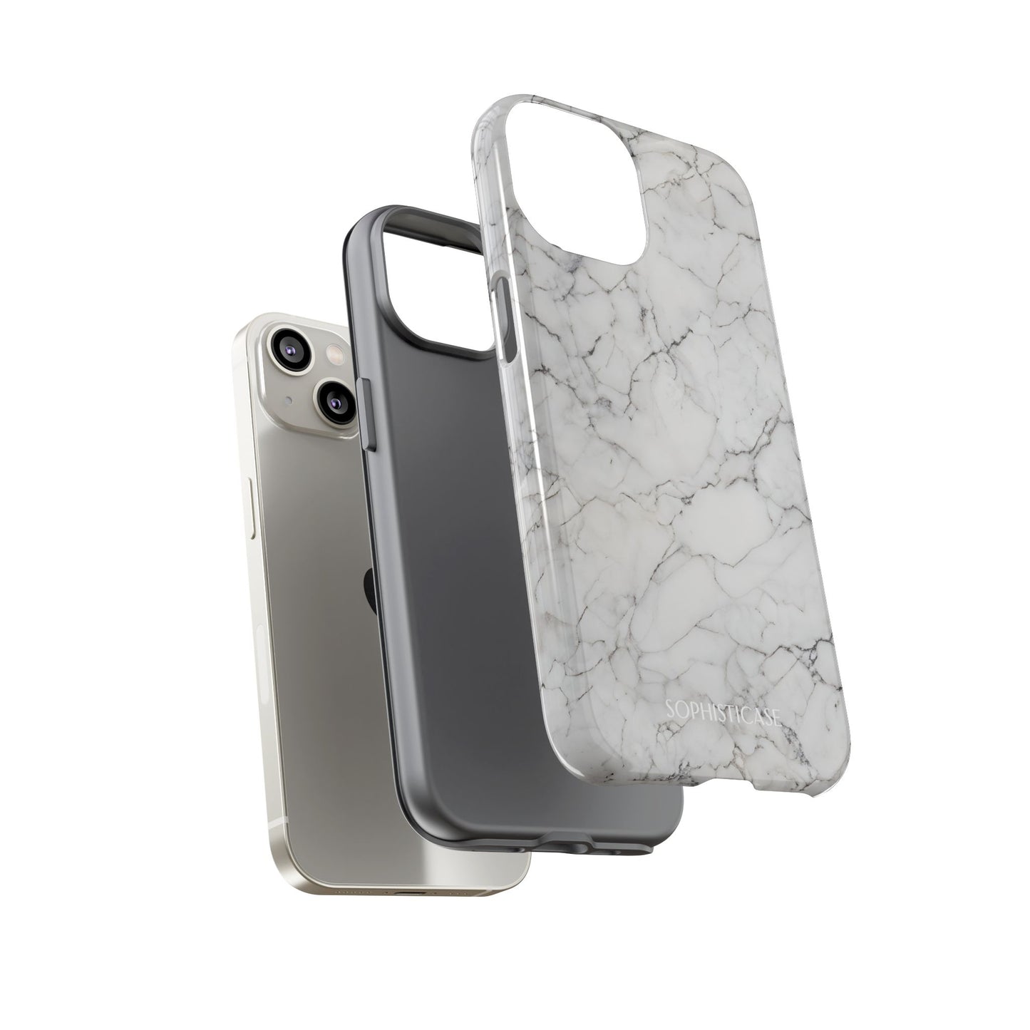 Marble Opulence in White - iPhone Case, Samsung Galaxy Case, Google Pixel Case
