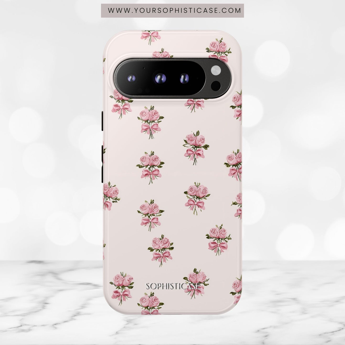 The Sweetest Thing in Coquette Rose Bouquet - iPhone Case, Samsung Galaxy Case, Google Pixel Case