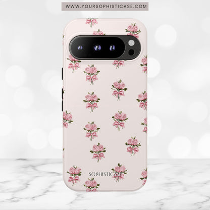 The Sweetest Thing in Coquette Rose Bouquet - iPhone Case, Samsung Galaxy Case, Google Pixel Case