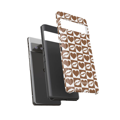 Belle Amie in Deep Brown - Galentines Release - Shockproof Phone Case for iPhone, Samsung Galaxy and Google Pixel