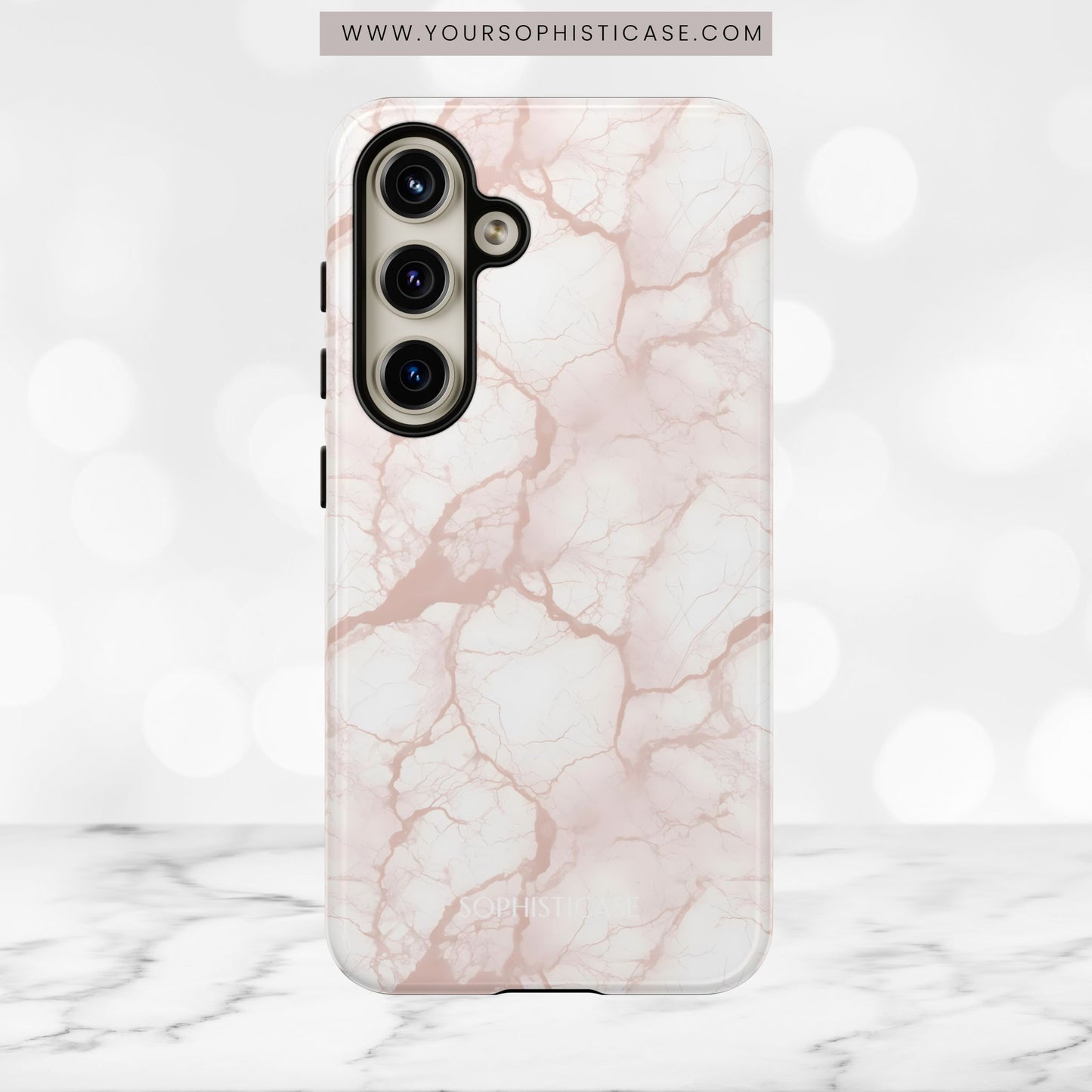 Marble Opulence in Neutral Beige - Tough Phone Case