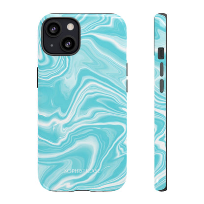 Liquid Dreams in Aqua - Tough Phone Case
