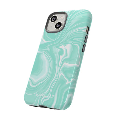 Liquid Dreams in Green - iPhone Case