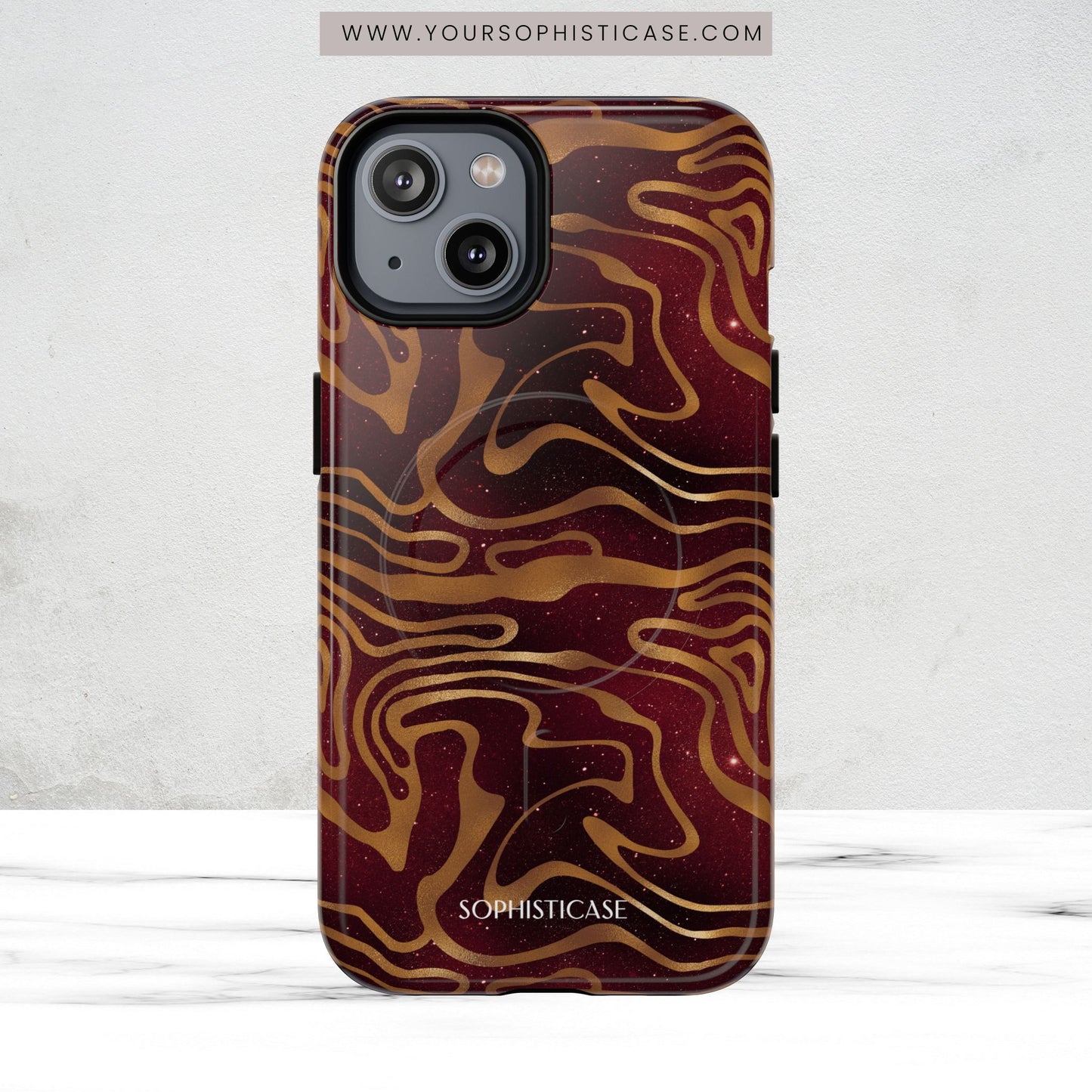 Cosmic Gold in Red - iPhone Magsafe Case