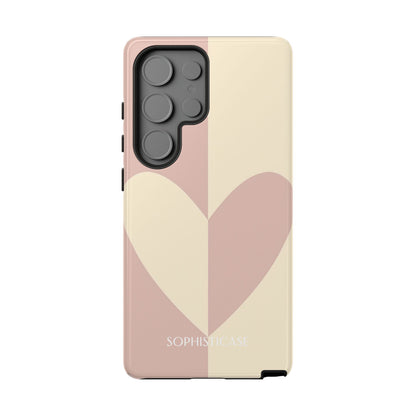 Be Mine in Brown and Beige - Drop Proof Phone Case for Samsung Galaxy