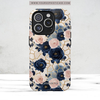 Royal Floral in Navy Hive - iPhone Magsafe Case