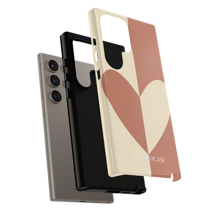 Be Mine in Brown and Cream - iPhone Case, Samsung Galaxy Case, Google Pixel Case