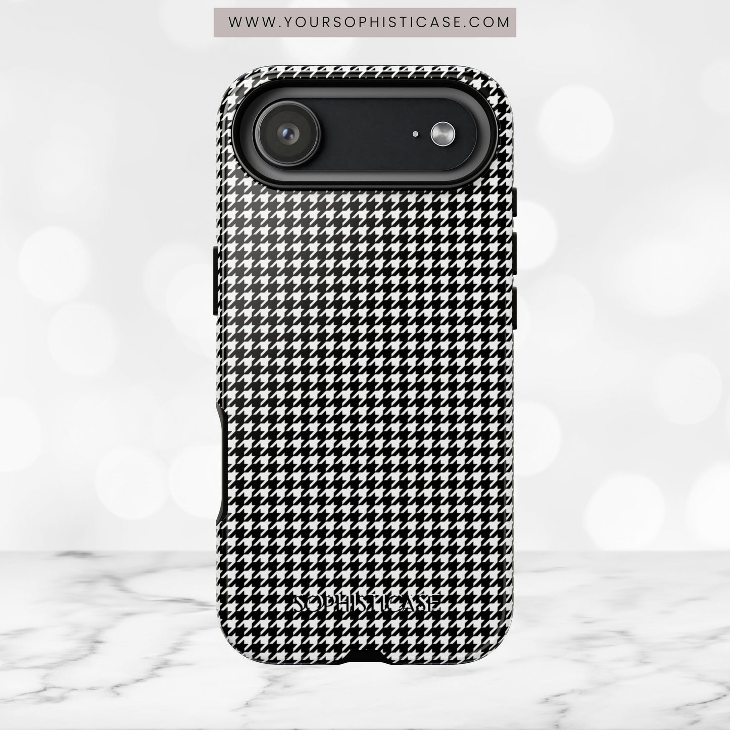 Houndstooth in Black - iPhone Case, Samsung Galaxy Case, Google Pixel Case