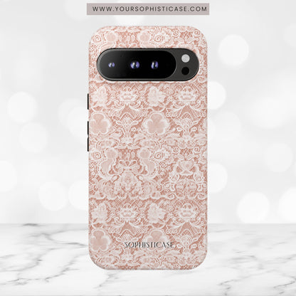 Luxe Lace in Brown - Tough Phone Case