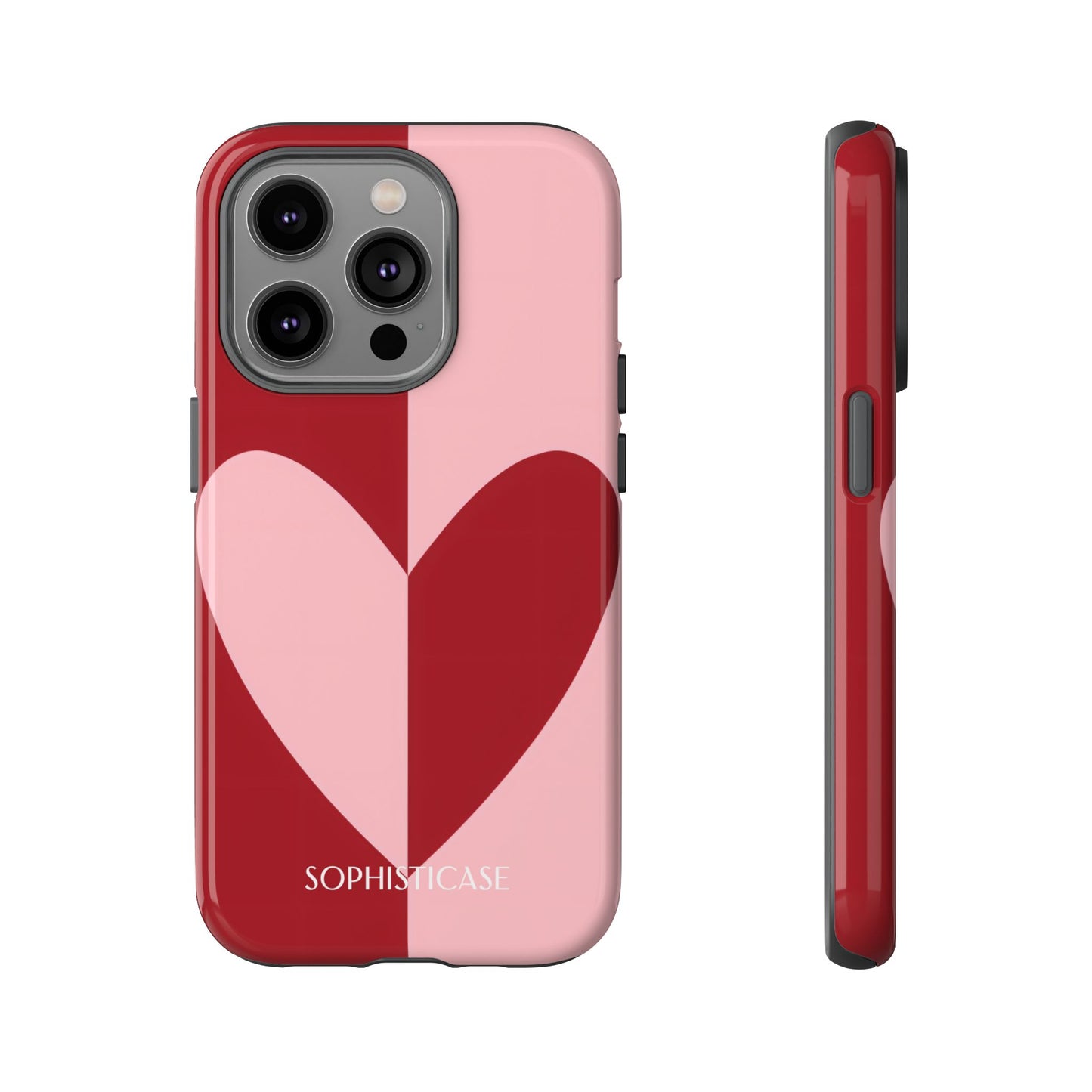 Be Mine in Red and Pink - Protective Phone Case for iPhone