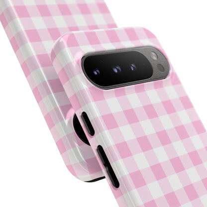 Gingham in Pink - iPhone Case, Samsung Galaxy Case, Google Pixel Case