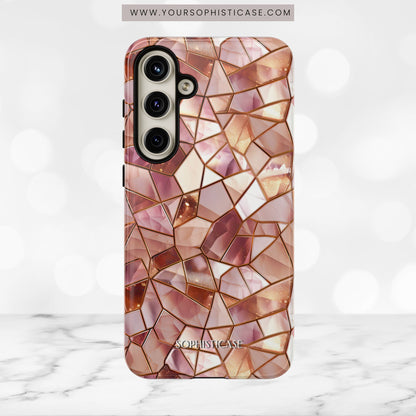 Rose' Runway in Champagne Mosaic - Tough Phone Case