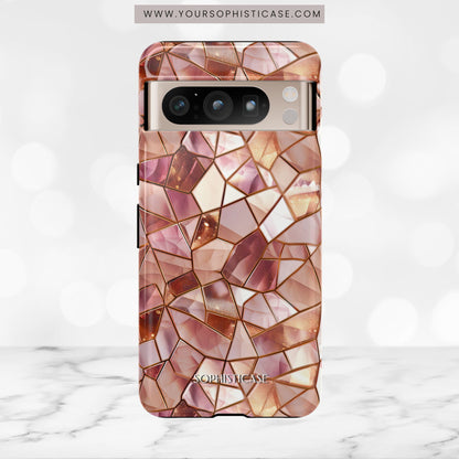 Rose' Runway in Champagne Mosaic - Tough Phone Case