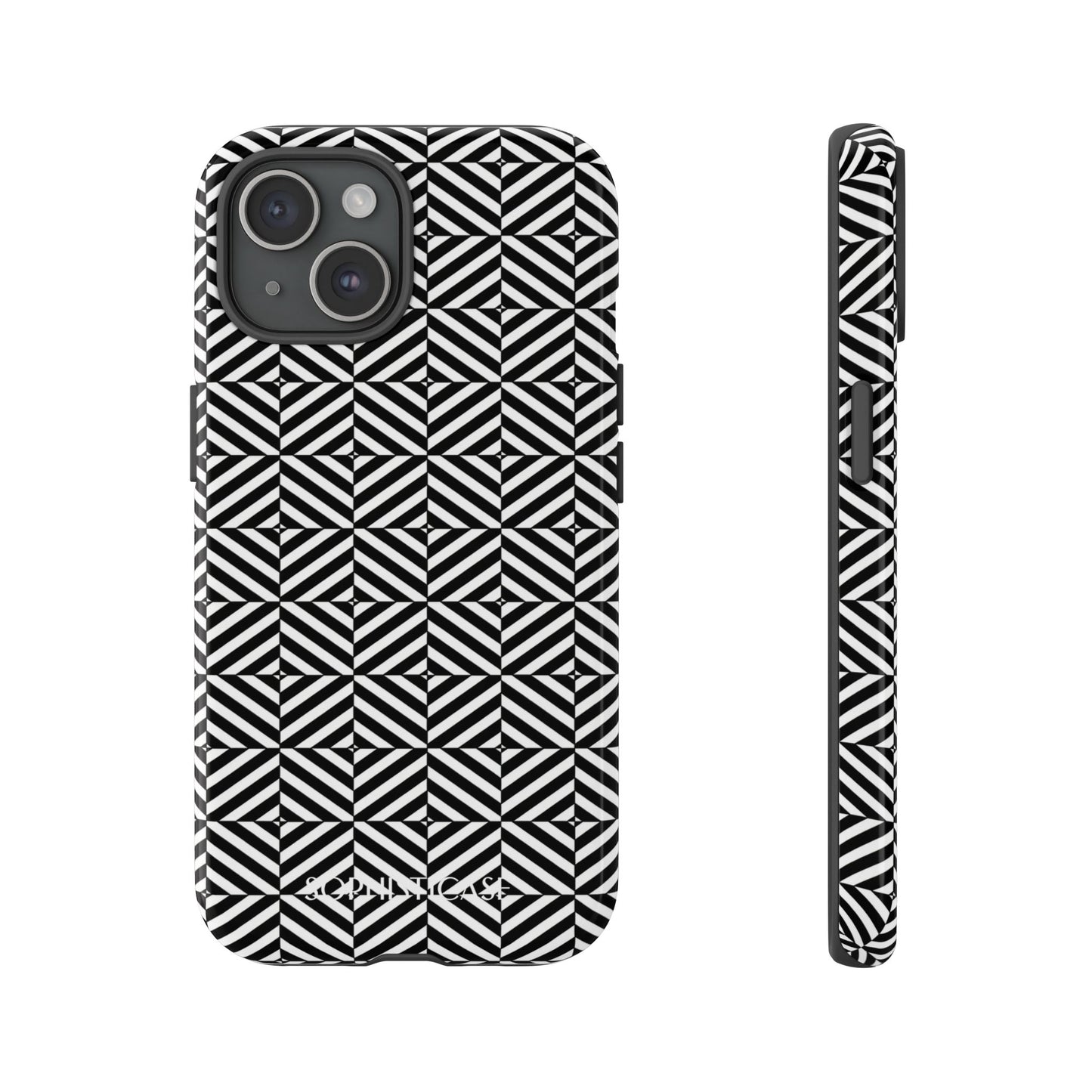 Illusions in Black - iPhone Case